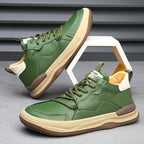 ALBERTI LEATHER TRAINERS